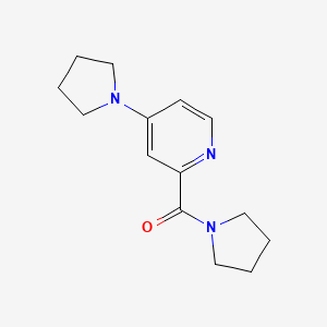 molecular formula C14H19N3O B2726493 Pyrrolidin-1-yl-(4-pyrrolidin-1-ylpyridin-2-yl)methanone CAS No. 83728-54-5
