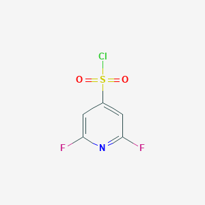molecular formula C5H2ClF2NO2S B2726536 2,6-Difluoropyridine-4-sulfonyl chloride CAS No. 1261468-54-5