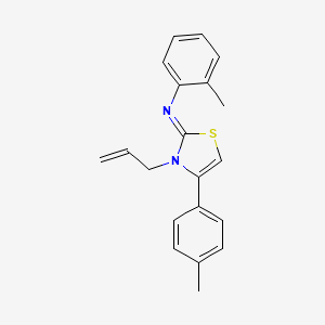 B2726561 (Z)-N-(3-allyl-4-(p-tolyl)thiazol-2(3H)-ylidene)-2-methylaniline CAS No. 301674-97-5