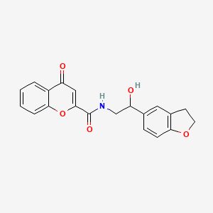 molecular formula C20H17NO5 B2726570 N-[2-(2,3-dihydro-1-benzofuran-5-yl)-2-hydroxyethyl]-4-oxo-4H-chromene-2-carboxamide CAS No. 1705040-49-8
