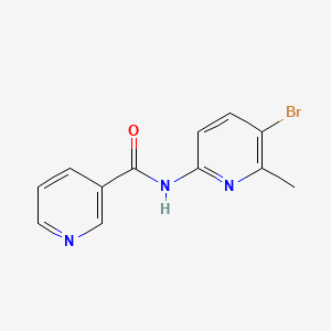 molecular formula C12H10BrN3O B2726655 N-(5-bromo-6-methylpyridin-2-yl)pyridine-3-carboxamide 