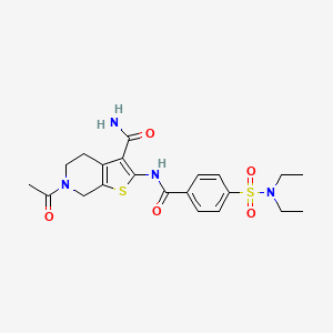 6-acetyl-2-(4-(N,N-diethylsulfamoyl)benzamido)-4,5,6,7-tetrahydrothieno[2,3-c]pyridine-3-carboxamide
