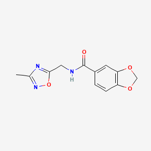 N-((3-methyl-1,2,4-oxadiazol-5-yl)methyl)benzo[d][1,3]dioxole-5-carboxamide