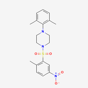 1-(2,6-Dimethylphenyl)-4-(2-methyl-5-nitrobenzenesulfonyl)piperazine