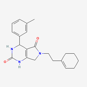 6-[2-(cyclohex-1-en-1-yl)ethyl]-4-(3-methylphenyl)-3,4,6,7-tetrahydro-1H-pyrrolo[3,4-d]pyrimidine-2,5-dione