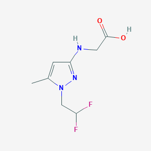 2-[[1-(2,2-Difluoroethyl)-5-methylpyrazol-3-yl]amino]acetic acid