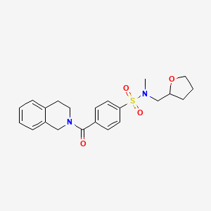 N-methyl-N-((tetrahydrofuran-2-yl)methyl)-4-(1,2,3,4-tetrahydroisoquinoline-2-carbonyl)benzenesulfonamide