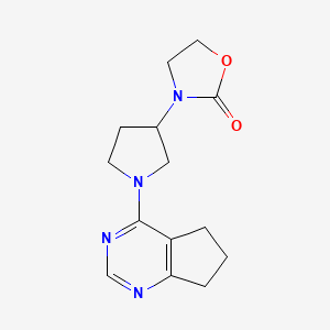 3-[1-(6,7-Dihydro-5H-cyclopenta[d]pyrimidin-4-yl)pyrrolidin-3-yl]-1,3-oxazolidin-2-one