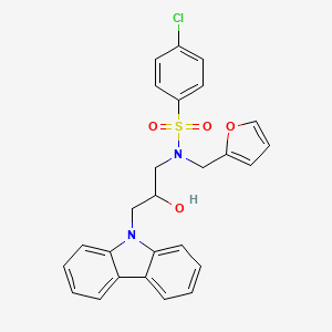 N-(3-carbazol-9-yl-2-hydroxypropyl)-4-chloro-N-(furan-2-ylmethyl)benzenesulfonamide