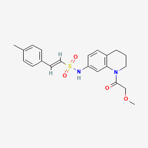 (E)-N-(1-(2-methoxyacetyl)-1,2,3,4-tetrahydroquinolin-7-yl)-2-(p-tolyl)ethenesulfonamide