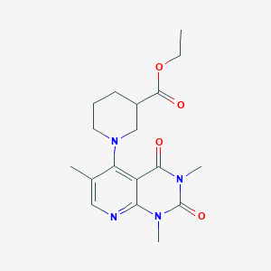 Ethyl 1-(1,3,6-trimethyl-2,4-dioxo-1,2,3,4-tetrahydropyrido[2,3-d]pyrimidin-5-yl)piperidine-3-carboxylate