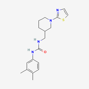 1-(3,4-Dimethylphenyl)-3-((1-(thiazol-2-yl)piperidin-3-yl)methyl)urea