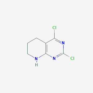 molecular formula C7H7Cl2N3 B2726762 2,4-Dichloro-5,6,7,8-tetrahydropyrido[2,3-d]pyrimidine CAS No. 856970-31-5