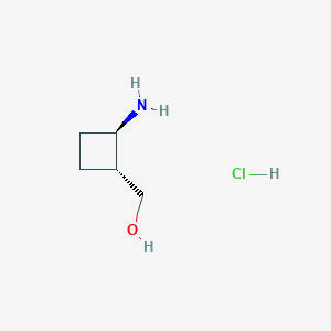 molecular formula C5H12ClNO B2726791 trans-(2-Aminocyclobutyl)methanol hcl CAS No. 2460740-19-4