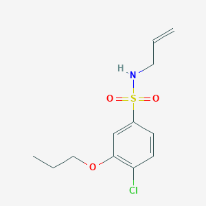molecular formula C12H16ClNO3S B272694 N-allyl-4-chloro-3-propoxybenzenesulfonamide 