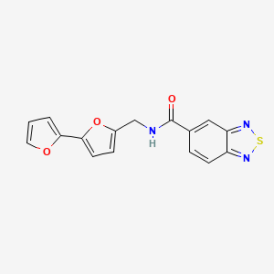molecular formula C16H11N3O3S B2726945 N-([2,2'-bifuran]-5-ylmethyl)benzo[c][1,2,5]thiadiazole-5-carboxamide CAS No. 2034563-51-2