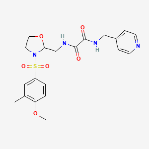 molecular formula C20H24N4O6S B2726960 N-{[3-(4-methoxy-3-methylbenzenesulfonyl)-1,3-oxazolidin-2-yl]methyl}-N'-[(pyridin-4-yl)methyl]ethanediamide CAS No. 874804-50-9