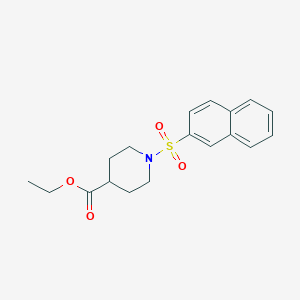 molecular formula C18H21NO4S B2727016 ethyl 1-(2-naphthylsulfonyl)-4-piperidinecarboxylate CAS No. 179050-86-3