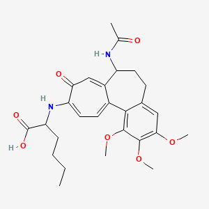 molecular formula C27H34N2O7 B2727029 N-[7-(acetylamino)-1,2,3-trimethoxy-9-oxo-5,6,7,9-tetrahydrobenzo[a]heptalen-10-yl]norleucine CAS No. 1491146-40-7
