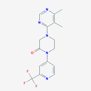 4-(5,6-Dimethylpyrimidin-4-yl)-1-[2-(trifluoromethyl)pyridin-4-yl]piperazin-2-one