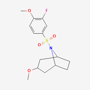 molecular formula C15H20FNO4S B2727060 8-(3-fluoro-4-methoxybenzenesulfonyl)-3-methoxy-8-azabicyclo[3.2.1]octane CAS No. 2194844-56-7