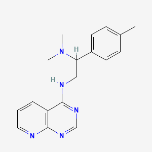 molecular formula C18H21N5 B2727071 N-[2-(dimethylamino)-2-(4-methylphenyl)ethyl]pyrido[2,3-d]pyrimidin-4-amine CAS No. 2380056-84-6