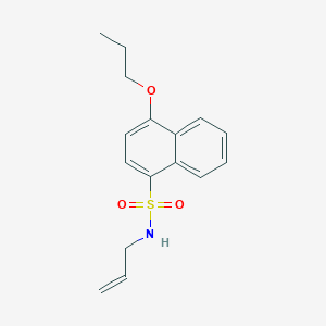 molecular formula C16H19NO3S B272708 N-allyl-4-propoxy-1-naphthalenesulfonamide 