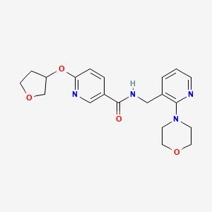 molecular formula C20H24N4O4 B2727089 N-((2-morpholinopyridin-3-yl)methyl)-6-((tetrahydrofuran-3-yl)oxy)nicotinamide CAS No. 2034359-16-3