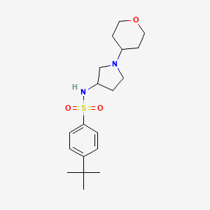 molecular formula C19H30N2O3S B2727091 4-tert-butyl-N-[1-(oxan-4-yl)pyrrolidin-3-yl]benzene-1-sulfonamide CAS No. 2415571-06-9