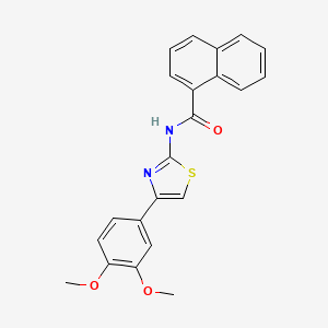 molecular formula C22H18N2O3S B2727098 N-[4-(3,4-dimethoxyphenyl)-1,3-thiazol-2-yl]naphthalene-1-carboxamide CAS No. 313404-54-5