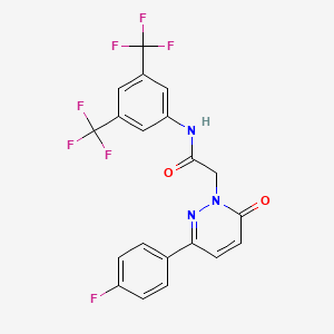 molecular formula C20H12F7N3O2 B2727109 N-(3,5-bis(trifluoromethyl)phenyl)-2-(3-(4-fluorophenyl)-6-oxopyridazin-1(6H)-yl)acetamide CAS No. 941930-43-4