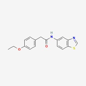 molecular formula C17H16N2O2S B2727143 N-(1,3-benzothiazol-5-yl)-2-(4-ethoxyphenyl)acetamide CAS No. 952870-65-4