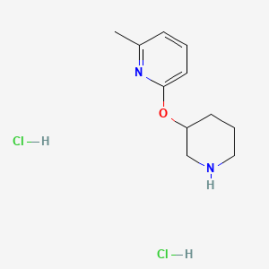 molecular formula C11H18Cl2N2O B2727165 2-Methyl-6-(piperidin-3-yloxy)pyridine dihydrochloride CAS No. 1707714-08-6