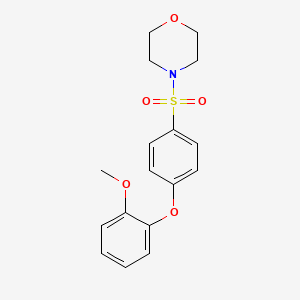 molecular formula C17H19NO5S B2727177 4-((4-(2-Methoxyphenoxy)phenyl)sulfonyl)morpholine CAS No. 612044-64-1