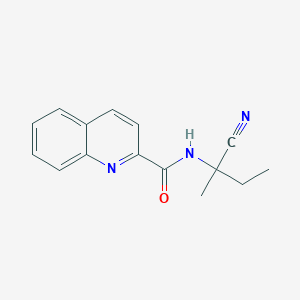 molecular formula C15H15N3O B2727182 N-(1-cyano-1-methylpropyl)quinoline-2-carboxamide CAS No. 1252307-16-6