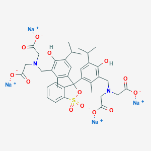 Tetrasodium;2-[[5-[3-[3-[[bis(carboxylatomethyl)amino]methyl]-4-hydroxy-2-methyl-5-propan-2-ylphenyl]-1,1-dioxo-2,1lambda6-benzoxathiol-3-yl]-2-hydroxy-6-methyl-3-propan-2-ylphenyl]methyl-(carboxylatomethyl)amino]acetate