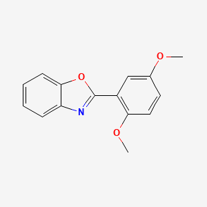 molecular formula C15H13NO3 B2727204 2-(2,5-Dimethoxyphenyl)benzoxazole CAS No. 412004-37-6