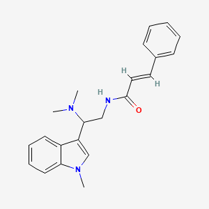 molecular formula C22H25N3O B2727228 N-(2-(dimethylamino)-2-(1-methyl-1H-indol-3-yl)ethyl)cinnamamide CAS No. 1396890-41-7