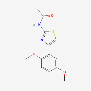 molecular formula C13H14N2O3S B2727229 N-[4-(2,5-dimethoxyphenyl)-1,3-thiazol-2-yl]acetamide CAS No. 139780-69-1