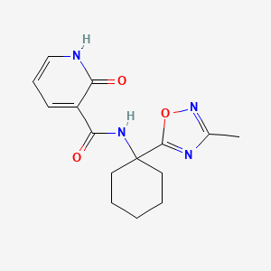 2-hydroxy-N~3~-[1-(3-methyl-1,2,4-oxadiazol-5-yl)cyclohexyl]nicotinamide