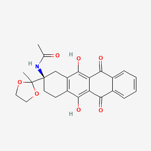 (R)-N-(5,12-dihydroxy-2-(2-methyl-1,3-dioxolan-2-yl)-6,11-dioxo-1,2,3,4,6,11-hexahydrotetracen-2-yl)acetamide