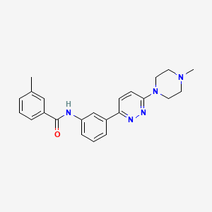 3-methyl-N-[3-[6-(4-methylpiperazin-1-yl)pyridazin-3-yl]phenyl]benzamide