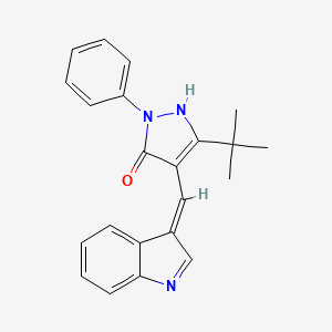 3-(Tert-butyl)-4-(indol-3-ylmethylene)-1-phenyl-2-pyrazolin-5-one