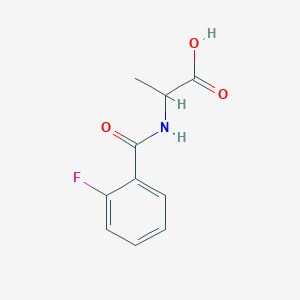 molecular formula C10H10FNO3 B2727291 2-[(2-Fluorobenzoyl)amino]propanoic acid CAS No. 1396997-08-2