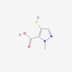 molecular formula C5H6N2O2S B2727310 2-Methyl-4-sulfanylpyrazole-3-carboxylic acid CAS No. 2298392-88-6