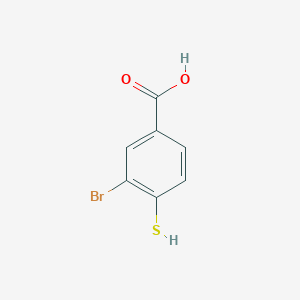 molecular formula C7H5BrO2S B2727323 3-Bromo-4-mercaptobenzoic acid CAS No. 58123-70-9