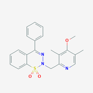 2-((4-methoxy-3,5-dimethylpyridin-2-yl)methyl)-4-phenyl-2H-benzo[e][1,2,3]thiadiazine 1,1-dioxide
