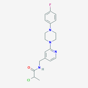 2-Chloro-N-[[2-[4-(4-fluorophenyl)piperazin-1-yl]pyridin-4-yl]methyl]propanamide