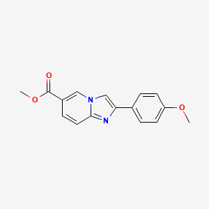 molecular formula C16H14N2O3 B2727344 Methyl 2-(4-methoxyphenyl)imidazo[1,2-a]pyridine-6-carboxylate CAS No. 866050-80-8