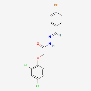molecular formula C15H11BrCl2N2O2 B2727357 N'-(4-bromobenzylidene)-2-(2,4-dichlorophenoxy)acetohydrazide CAS No. 324046-56-2